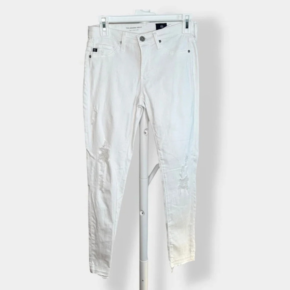 AG Legging Super‎ Skinny White Ankle Jean 25 - Picture 1 of 6